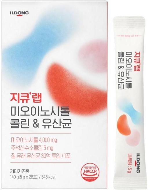 지큐랩 미오이노시톨 콜린 앤 유산균 28p, 140g, 28, 1개