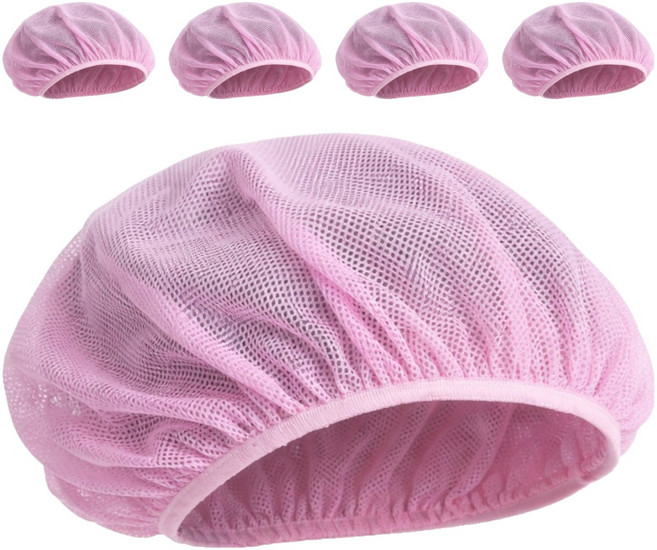 지음앤 주방 통기성 조리모자, 핑크, 5개