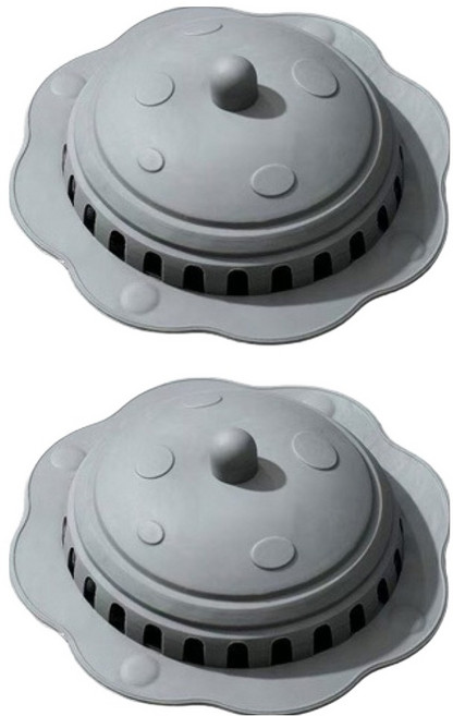 블럭마트 욕실 냄새방지 물빠짐 배수구 실리콘 덮개 2p, 그레이