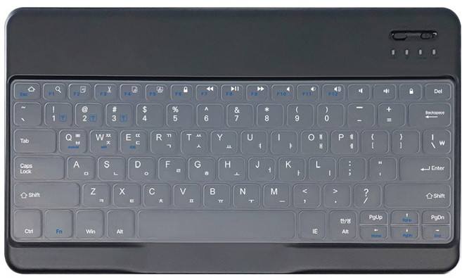 AZV 태블릿 휴대폰 아이패드 레노버 갤럭시탭 호환 한글자판각인 미니 블루투스 무선 키보드 12.4인치 + 키스킨 세트, 블루투스키보드, 기본 올블랙(키보드), SGBK-109, 제조사축
