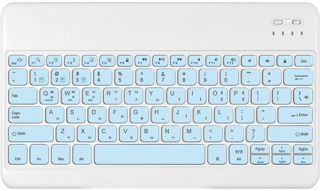 AZV 태블릿 휴대폰 아이패드 레노버 갤럭시탭 호환 한글자판각인 미니 블루투스 무선 키보드 12.4인치 + 키스킨 세트, 블루투스키보드, 소다(키보드 버튼), SGBK-109, 제조사축