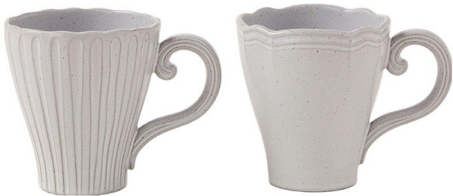 모던하우스 리엔느블랑 머그 260ml x 2종 세트, 그레이, 1세트