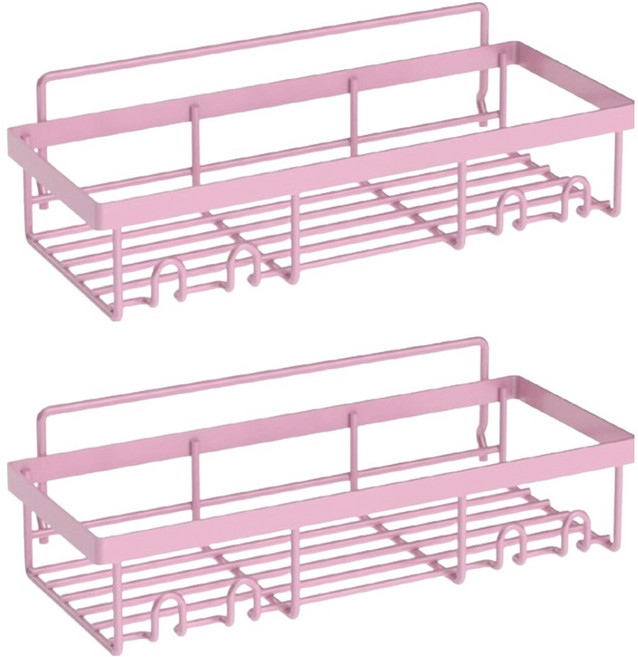 예홈 프리미엄 무타공 선반, 핑크, 2개