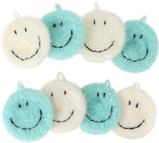 코코 스마일 수세미 2종 x 4p 세트, 1세트