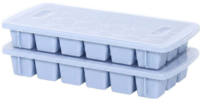 리빙선데이 국산 아이스트레이 18구, 블루, 2개