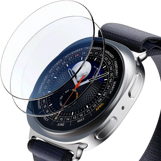 빅스킷 갤럭시워치 풀커버 강화유리 액정보호필름 2p 세트, 투명, 1세트