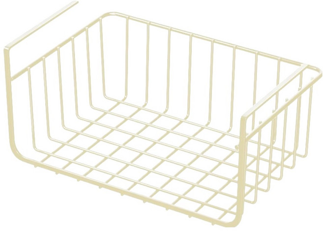 훈스픽 데스크 걸이형 수납 다용도 걸이 선반 대형, 크림화이트, 1개