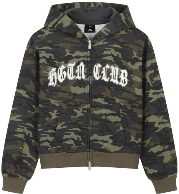 행텐틴즈 카모 후드 집업