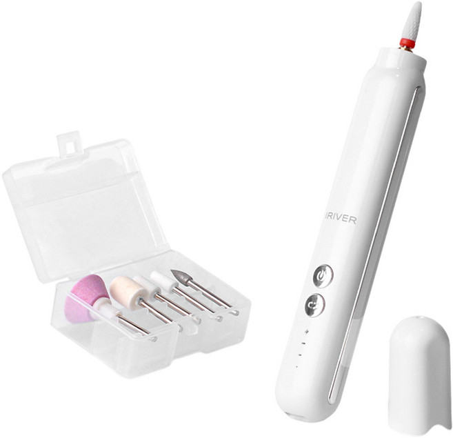 아이리버 C타입 충전 3단 파워 조절 LED 라이트 휴대용 젤 네일 드릴, 1개, IYD-100