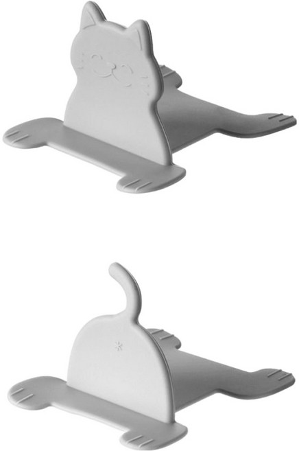 온예리 변기 커버 휴대용 손잡이 2종 세트, 그레이