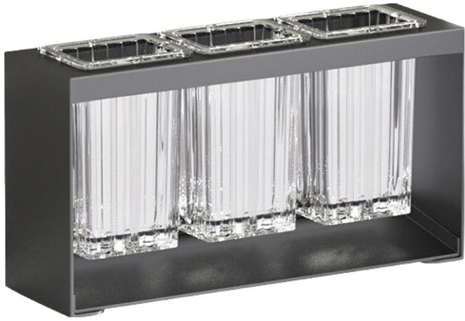 헬로우디 다용도 정리함 심플 물빠짐 수납통, 그레이, 1개