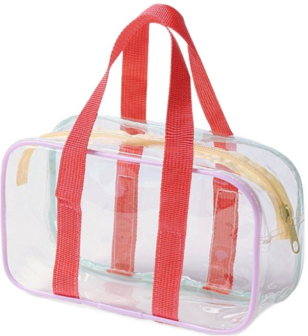 블럭마트 캔디컬러 투명 방수 목욕가방, 혼합색상