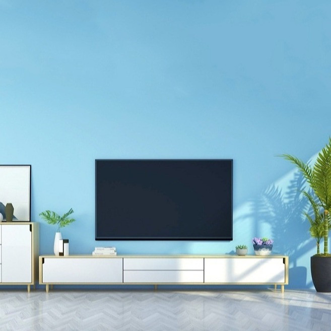 EVE SELLER 두꺼운 단색 방수 방습 접착식 벽지 1m, 하늘색