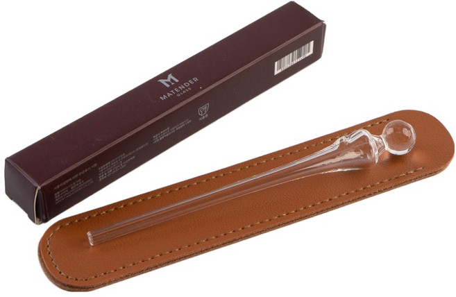 마텐더 더 드롭 피펫 위스키 워터 드랍퍼 + 전용케이스 세트, 투명(드랍퍼), 브라운(케이스), 1세트