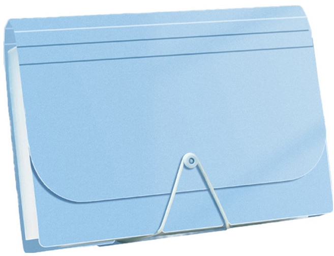마르벨라 13칸 대용량 통장 영수증 아코디언 수납 파일, 블루, 1개