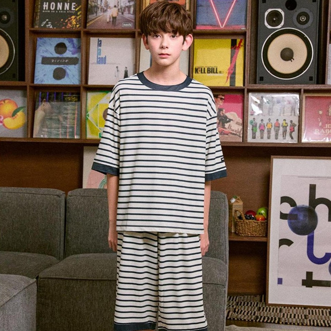 메종마밤 모드 스트라이프 쿨 7부 잠옷 상하의 세트