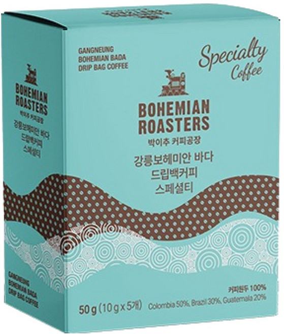 박이추커피공장 강릉 보헤미안 바다 드립백커피 스페셜티, 10g, 1개, 5개입