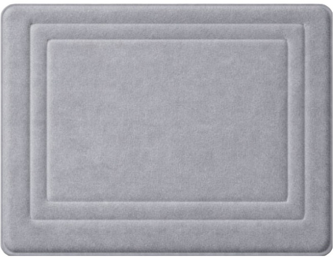 지앤와이 데일리 솔리드 폭신 메모리폼 발매트, 그레이