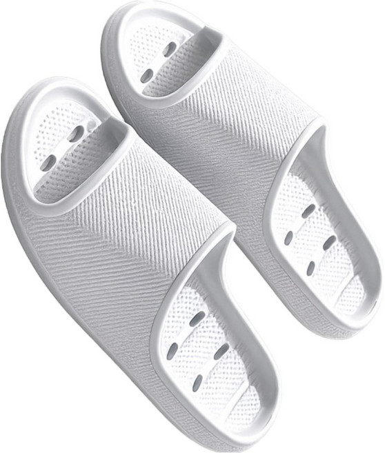 바스향기 남성용 미끄럼방지 화장실 물빠짐 욕실화, 그레이, 1개