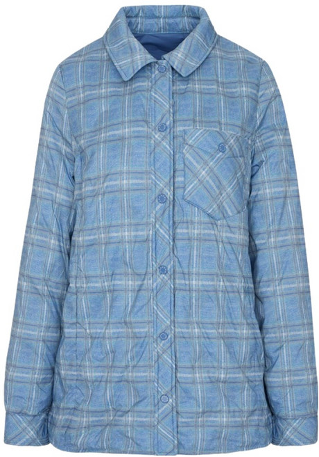 크로커다일 여성용 체크 패턴 셔츠 타입 패딩점퍼 CLDSPD203