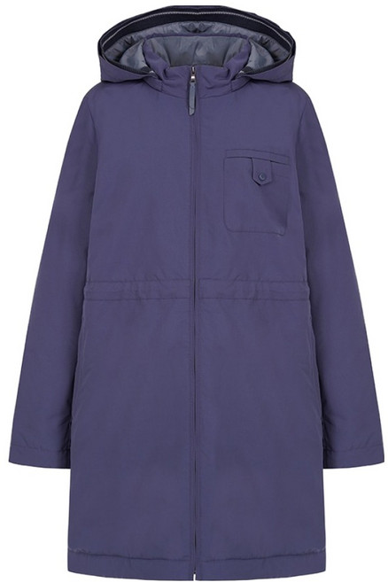 Crocodile 鱷魚 女款無絎縫可拆式連帽腰部抽繩長版羽絨外套 CLDSPD103