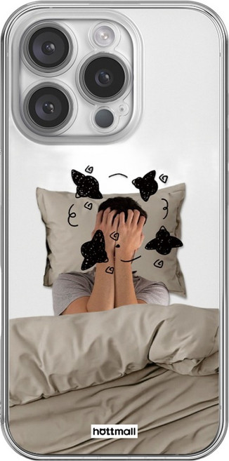 핫티몰 일어나기 싫어 재밌는 프린팅 투명 휴대폰 케이스