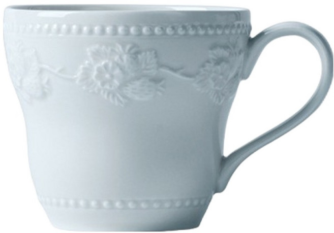 프렌치마르스 스트로베리 양각 세라믹 커피 머그컵 380ml MMM3673, 블루, 1개