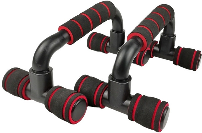 디와이상사 I자형 푸쉬업바 홈트 가슴 등 복근 운동 기구, 빨강, DS-PUSHUP01