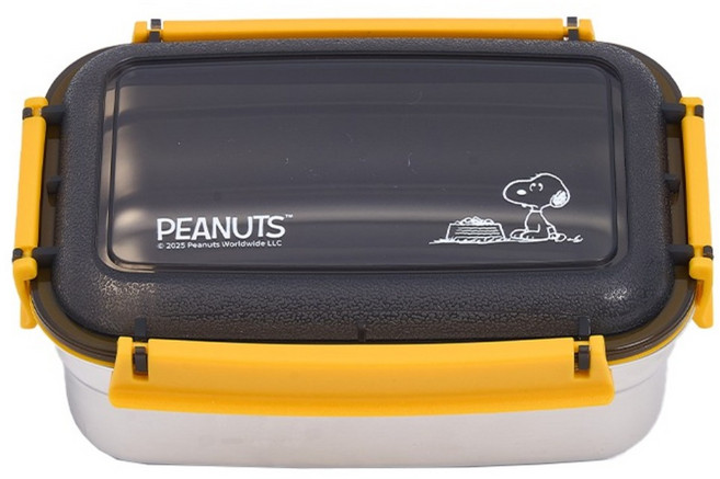 PEANUTS by SCHULZ 便當盒 小方, 灰白色, 1個