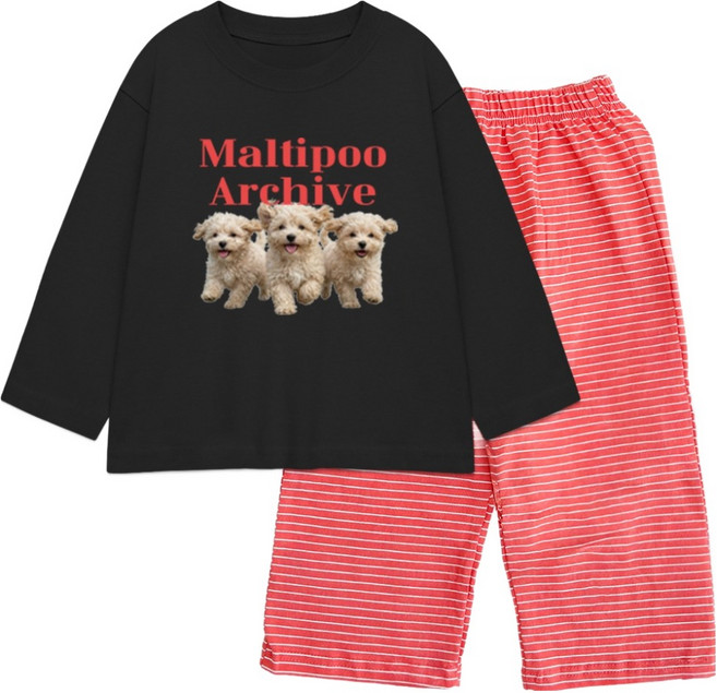 리틀래빗 패밀리 말티푸 상하의 세트