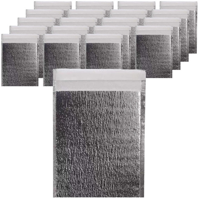 나홈 은박 보온 보냉 접착 파우치백 30cm x 35cm x 3mm, 실버, 20개