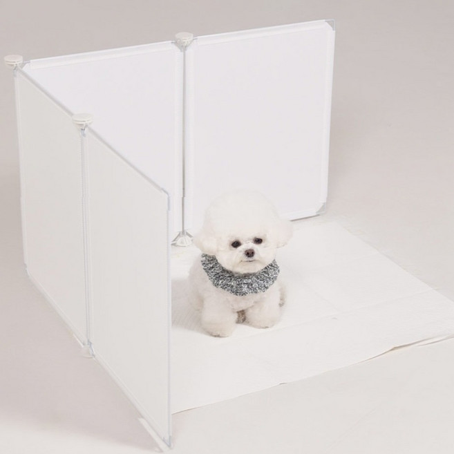 밍글펫 반려동물 화장실 푸푸 롱 파티션, 화이트, 8개
