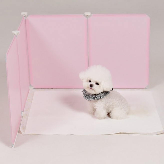 밍글펫 반려동물 화장실 푸푸 롱 파티션, 핑크, 8개