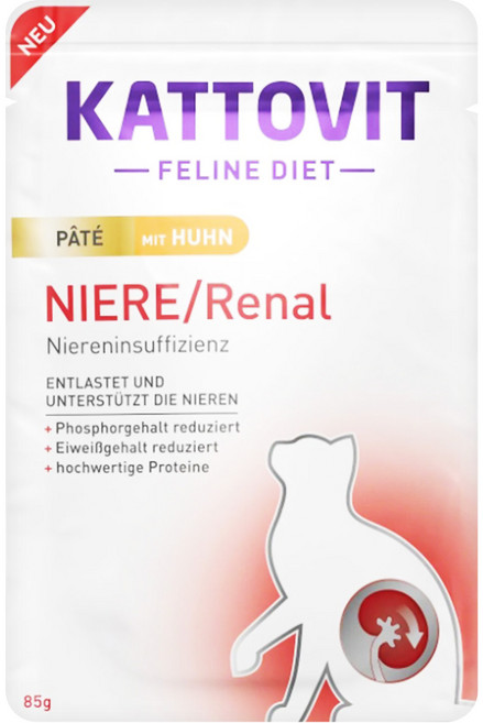 KATTOVIT 康特維 腎臟保健餐包, 85g, 10包, 雞肉泥