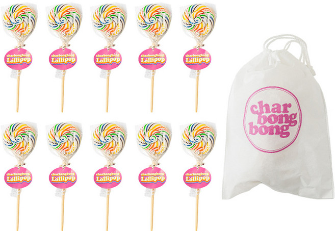 샤르봉봉 사과맛 오로라 롤리팝, 10개, 25g