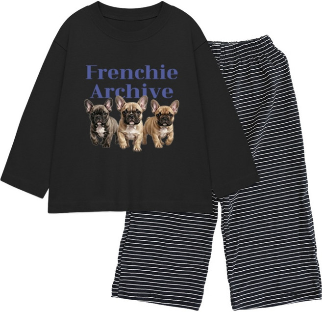 리틀래빗 패밀리 프렌치 불독 상하의 세트