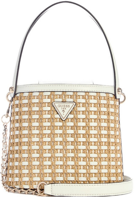 게스 여성용 아탈리아 크로스바디 버킷백 RP2A37J2WHT