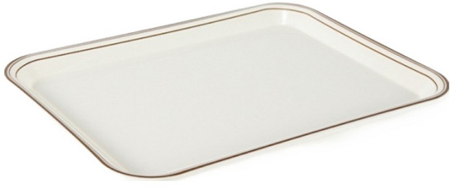 아메리칸로드 멜라민 사각 논슬립 서빙 쟁반 HR2687, 브라운, 1개