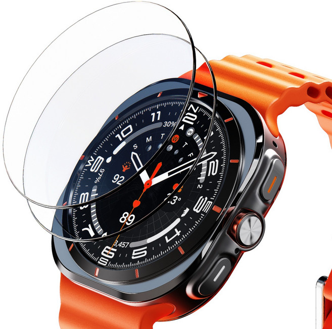 빅스킷 갤럭시워치 풀커버 강화유리 액정보호필름 2p 세트, 투명, 1세트