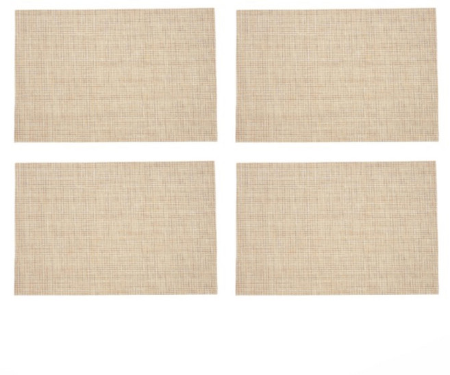 아메리칸로드 라탄 감성 방수 방열 논슬립 식탁매트 HR2679, 베이지, 4개, 45 x 30 cm