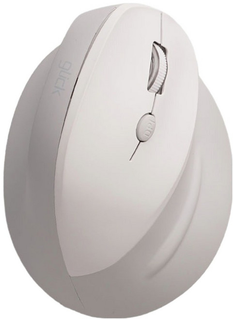 지클릭커 오피스프로 크루아상 무선 블루투스 인체공학 손목보호 버티컬 LED 마우스, 화이트, OPV10