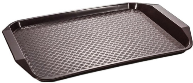 아메리칸로드 논슬립 다용도 사각 서빙 쟁반 HR2688, 브라운, 1개