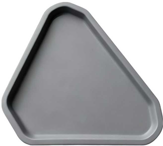 아메리칸로드 홈카페 삼각 논슬립 다용도 서빙 쟁반 HR2690, 그레이, 1개