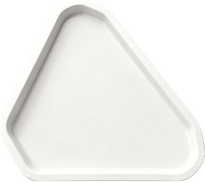 아메리칸로드 홈카페 삼각 논슬립 다용도 서빙 쟁반 HR2690, 화이트, 1개