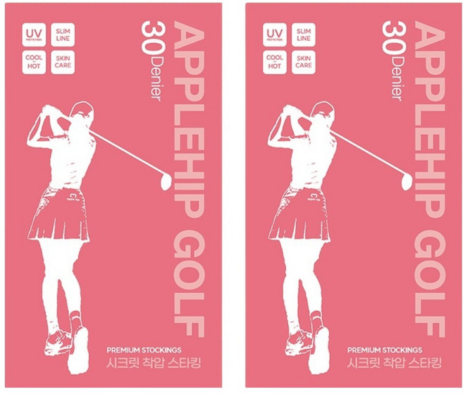 APPLEHIP 秘密壓力高爾夫褲襪 有腳款 30D 2件組