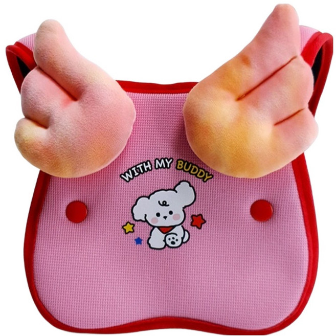 카이프 엔젤퍼피 어린이 어깨끈 안전벨트 커버, 핑크, 1개