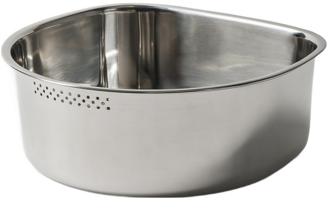 JAJU 스테인리스 D형 설거지통 31.5cm, 실버, 1개