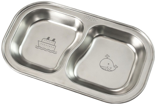 러블온 스텐 2구 식판, 03 고래, 1개, 단품