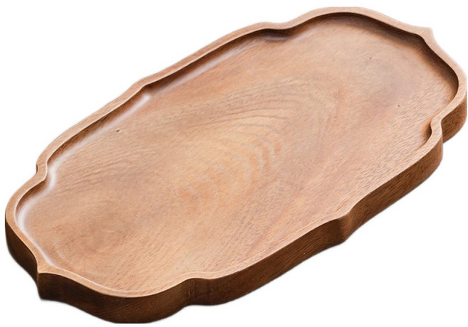 쿠쏘 원목 다과 홈카페 호두나무 여의주 찻잔 받침, 1개