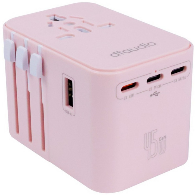 DTAudio 萬國旅行充電器 45W GA-NPD45-PK, 粉色, 1個